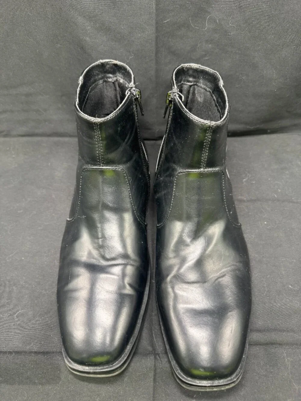 Vintage Black Alfani Men's Luxe Chelsea Side Zip Boots Size 8.5